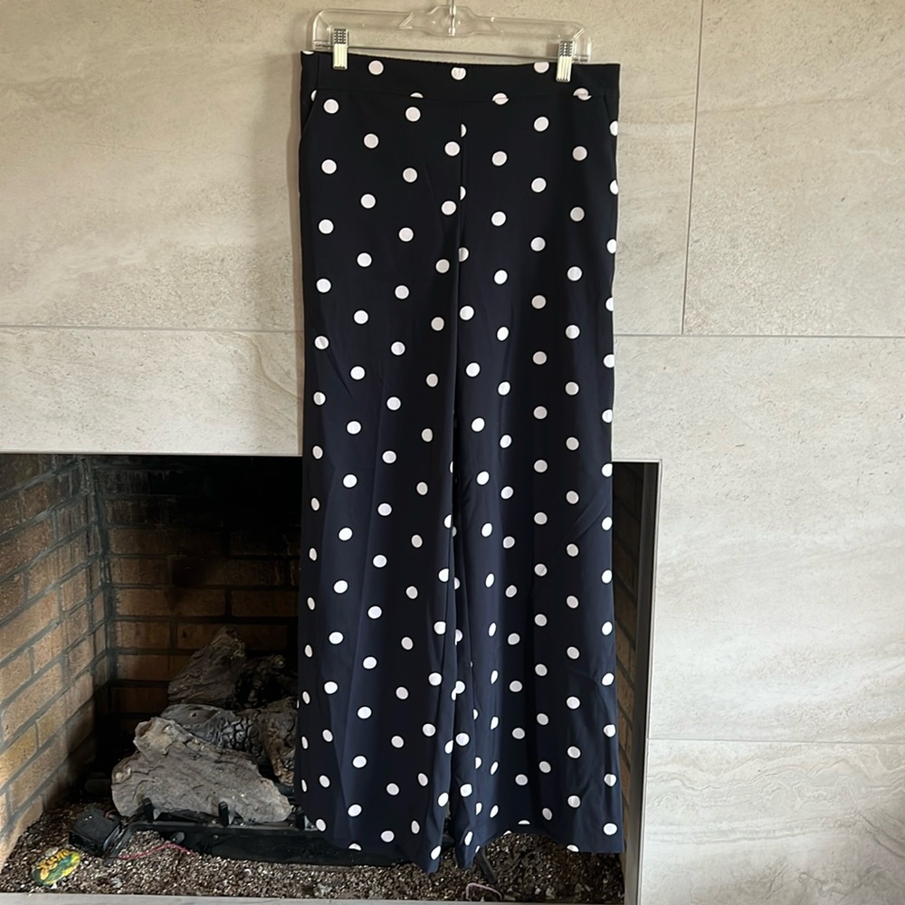 Polka Dot Wide Leg Trousers